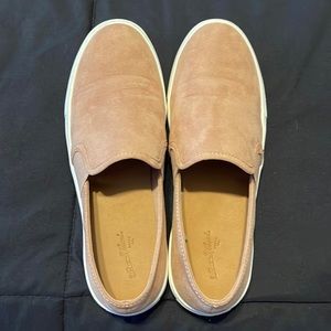 Blush colored sneakers